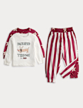 2pk Cotton Rich Christmas Dachshund Pyjama Sets (1-8 Yrs)