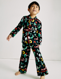 Pure Cotton Dragon Print Pyjamas (0-10 Yrs)