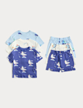 3 Pack Patterned Pyjama Sets (1-8 Yrs)