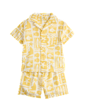 Pure Cotton Patterned Pyjamas (1-8 Yrs)
