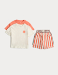 2 Pack Pure Cotton Sun Graphic Pyjamas (1-8 Yrs)