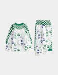 Kids' 2 Pack Waffle Graphic Pyjama Sets (1-8 Yrs)