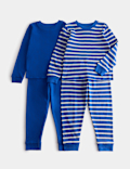 2 Pack Pure Cotton Kids' Waffle Pyjama Sets (1-8 Yrs)