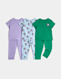 3 Pack Pure Cotton Pyjama Sets (1-8 Yrs)