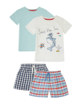 2 Pack Cotton Shark Short Pyjama Sets (1-7 Yrs)