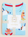 Pure Cotton Gingerbread Men Pyjamas (12 Mths - 7 Yrs)