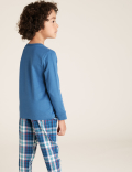 2pk Cotton Animal Slogan Pyjama Sets (1-7 Yrs)