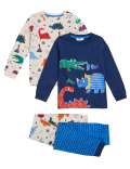 2pk Pure Cotton Dinosaur Pyjama Set (1-7 Yrs)