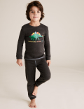 2 Pack Cotton Rich Dinosaur Pyjama Sets (1-7 Yrs)