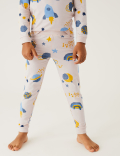 Cotton Rich Space Print Pyjamas (1-7 Yrs)
