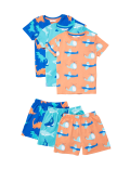 3pk Pure Cotton Short Pyjama Set (1-7 Yrs)