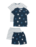 2 Pack Pure Cotton Printed Pyjama Set