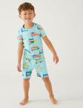 Pure Cotton Trucks Pyjama Set (1-8 Yrs)