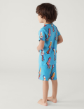 Cotton Rich Rocket Print Short Pyjama Set