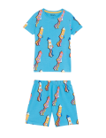 Cotton Rich Rocket Print Short Pyjama Set