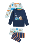 2pk Pure Cotton Animal Pyjama Sets (1-7 Yrs)