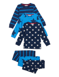 3pk Pure Cotton Printed Pyjama Sets (12 Mths - 7 Yrs)
