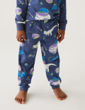 Pure Cotton Glow in the Dark Dinosaur Pyjamas (1-8 Yrs)