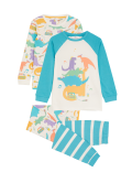 2pk Pure Cotton Dinosaur Pyjama Sets