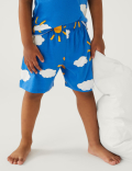 2pk Pure Cotton Patterned Short Pyjama Sets