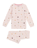 Cotton Rich Ballerina Print Pyjamas (1-7 Yrs)