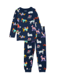 Pure Cotton Christmas Dog Pyjamas (1-8 Yrs)