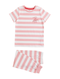 Pure Cotton Striped Crew Neck Pyjama Set