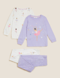 2pk Pure Cotton Ballerina Pyjama Sets (1-7 Yrs)