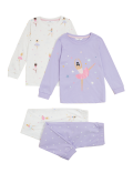 2pk Pure Cotton Ballerina Pyjama Sets (1-7 Yrs)
