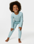 Cotton Rich Heart Ribbed Pyjamas (1-8 Yrs)