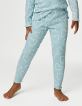 Cotton Rich Heart Ribbed Pyjamas (1-8 Yrs)