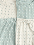 Heart Print Ribbed Long Sleeve Pyjama Set