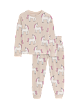 Pure Cotton Unicorn Print Pyjama Set (12 Mths - 8 Yrs)