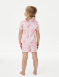 Cotton Rich Flamingo Rib Pyjamas (1-8 Yrs)