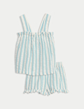 Pure Cotton Striped Pyjamas (1-8 Yrs)