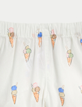 Pure Cotton Ice Cream Print Pyjamas (1-8 Yrs)