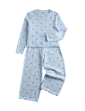 Patterned Heart Ribbed Cosy Pyjamas (1-16 Yrs)