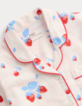 Pure Cotton Strawberry Print Pyjamas (0-16 Yrs)