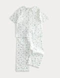 Pure Cotton Ditsy Floral Seersucker Pyjamas (1-8 Yrs)