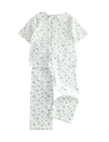 Pure Cotton Ditsy Floral Seersucker Pyjamas (1-8 Yrs)