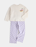 Pure Cotton Waffle Graphic Pyjamas (1-8 Yrs)