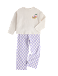 Pure Cotton Waffle Graphic Pyjamas (1-8 Yrs)
