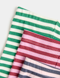3 Pack Cotton Rich Ribbed Striped Pyjama Sets (1-8 Yrs)