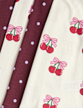 2 Pack Pure Cotton Cherry Pyjama Sets (0-8 Yrs)