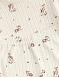 Deer Print Ribbed Long Sleeve Pyjama Set (12 Mths-8 Yrs)