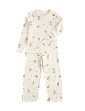 Deer Print Ribbed Long Sleeve Pyjama Set (12 Mths-8 Yrs)