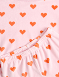 Velour Heart Print Pyjamas (1-8 Yrs)