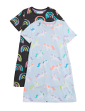 Printed Round Neck Night Dress