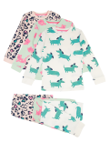 3 Pack Cotton Animal Pyjama Sets (1-7 Yrs)