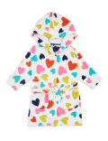 Fleece Heart Print Dressing Gown (1-7 Yrs)